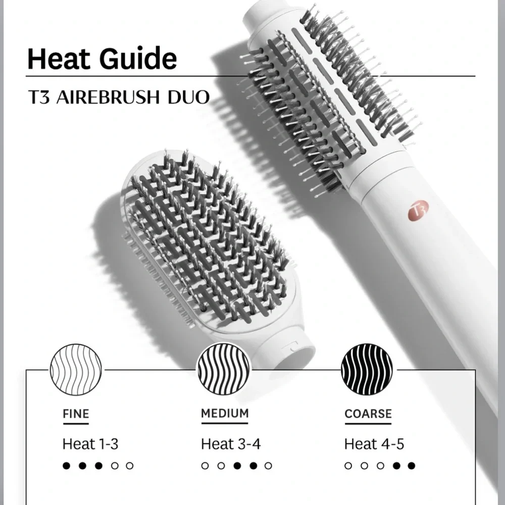 T3 AireBrush Interchangeable Hot Air Blow Dry Brush Duo - Picture 5 of 12